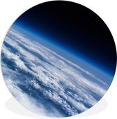 WallCircle - Wandcirkel ⌀ 150 - Aarde - Ruimte - Wolken - Ronde schilderijen woonkamer - Wandbord rond - Muurdecoratie cirkel - Kamer decoratie binnen - Wanddecoratie muurcirkel - Woonaccessoires
