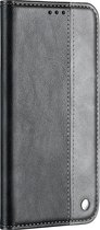 Apple iPhone 12 Hoesje - Mobigear - Split Tone Serie - Kunstlederen Bookcase - Zwart - Hoesje Geschikt Voor Apple iPhone 12