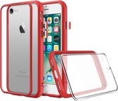 Apple iPhone 8 Hoesje - Rhinoshield - MOD NX Serie - Hard Kunststof Backcover - Transparant / Rood - Hoesje Geschikt Voor Apple iPhone 8