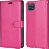 Samsung Galaxy A12 Hoesje - Mobigear - Wallet Serie - Kunstlederen Bookcase - Roze - Hoesje Geschikt Voor Samsung Galaxy A12