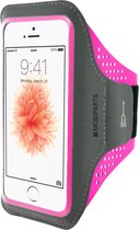 Apple iPhone 5/5s/SE Hoesje - Mobiparts - Comfort Fit Serie - Neopreen Sportarmband - Neon Pink - Hoesje Geschikt Voor Apple iPhone 5/5s/SE