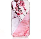 Apple iPhone X/10 Hoesje - Mobigear - Marble Serie - TPU Backcover - Roze - Hoesje Geschikt Voor Apple iPhone X/10