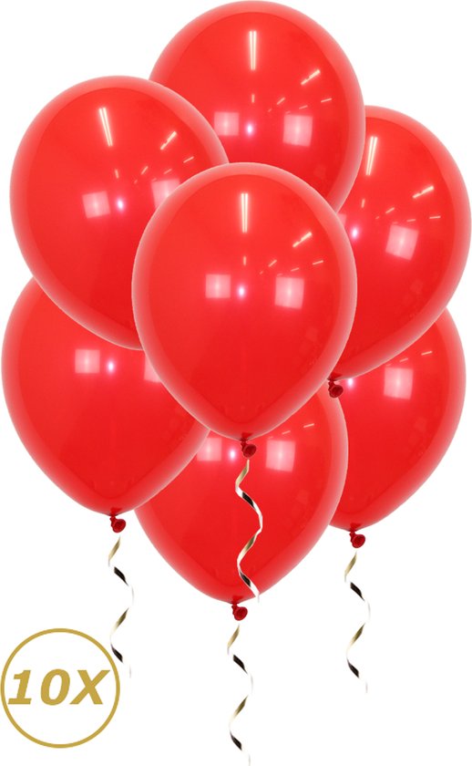 Rode Helium Ballonnen Kerst Versiering Verjaardag Versiering Feest Versiering Ballon Valentijn Rood Decoratie - 10 Stuks