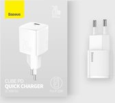 Baseus Usb c oplader - Usb c oplader apple - Usb c oplader iphone - Usb c oplader 20W - Snellader iphone - 20W