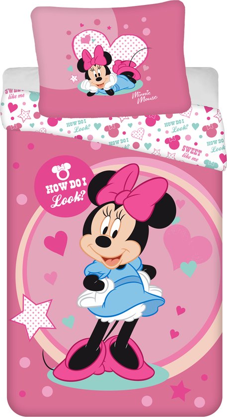 Disney Minnie Mouse Housse de Couette Looks - Simple - 140 x 200 cm - Polyester