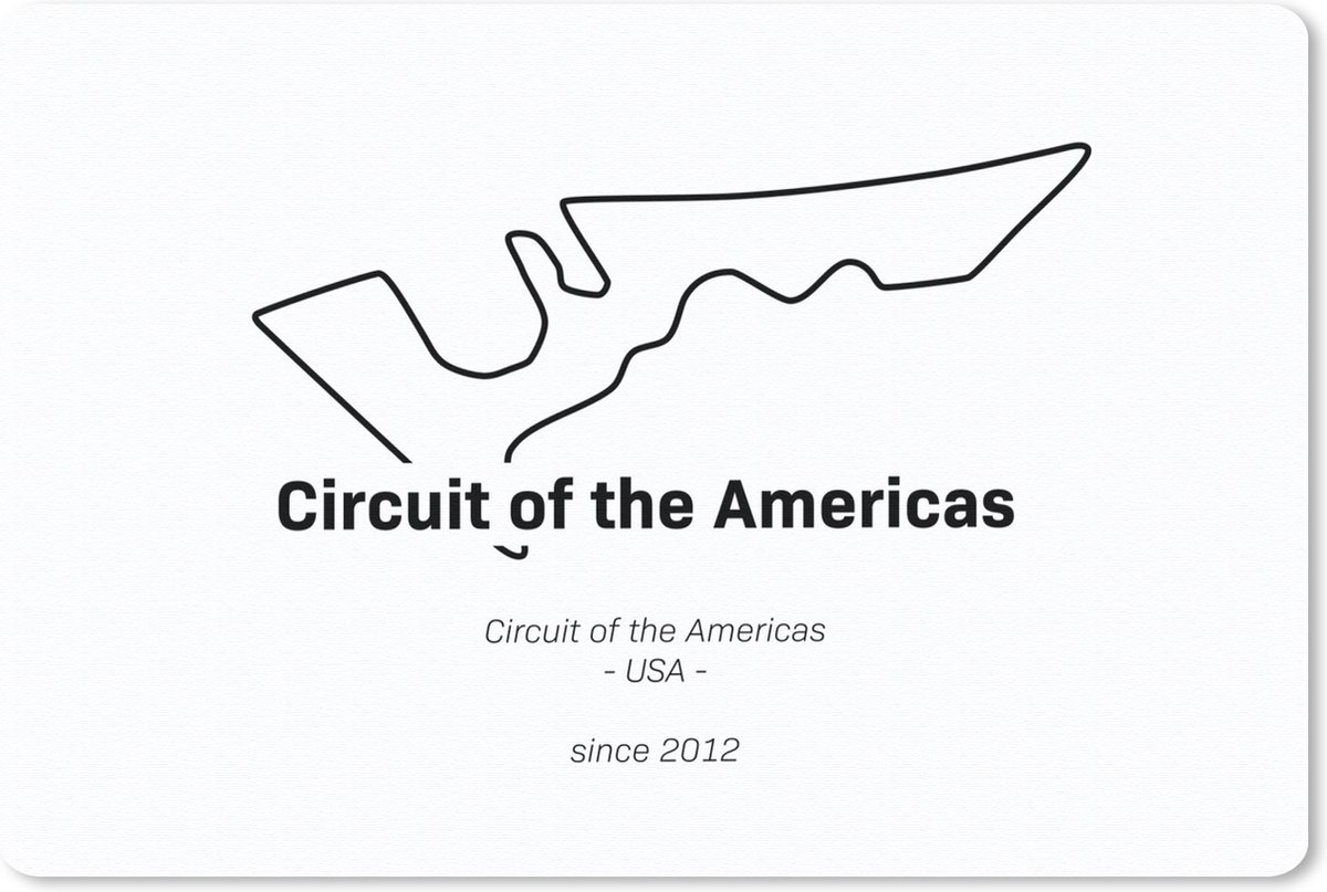 Bureau mat - Formule 1 -Amerika - Circuit - 60x40 - Cadeau voor man