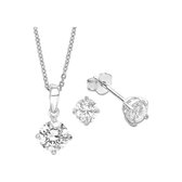 Favs dames sieraden set 925 sterling zilver 3 Zirconia One Size 86612763