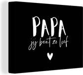 Tableau sur toile avec citations - Papa, tu es si gentil - Citations - Père - 40x30 cm - Décoration murale - Cadeau Vaderdag - Cadeau - Cadeau pour lui - Astuce - Homme