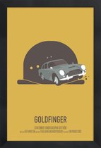 JUNIQE - Poster met houten lijst Goldfinger -13x18 /Geel & Grijs