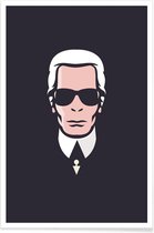 JUNIQE - Poster Lagerfeld -20x30 /Wit & Zwart