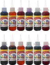 AquaTint Color Gel. assorti van 12 kleuren Assorti 12X100ml in Fles (1 st.)
