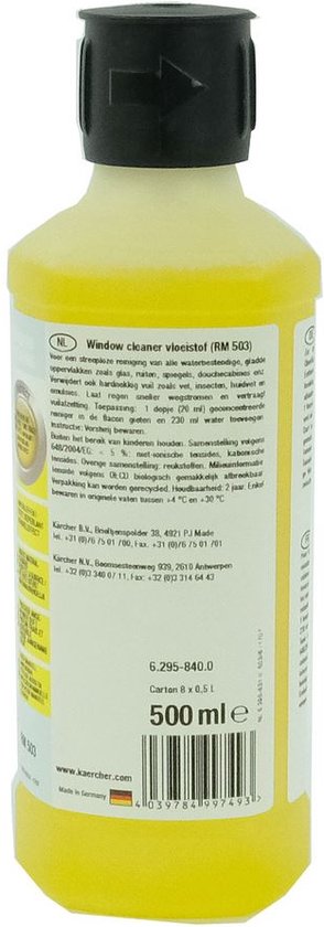 Kärcher glasreiniger RM 503 - 500 ml (20 ml/230 ml water) | bol.com