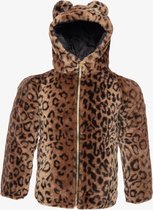 Ai-Girl meisjes jas met luipaardprint - Bruin - Maat 104