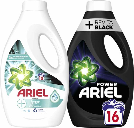 Ariel Vloeibaar Wasmiddel Touch Van Lenor en Revita Black Pakket