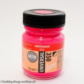 Acrylverf Zijdeglans - Deco - Universal Satin - 350 fuchsia - 50 ml - Amsterdam - 1 stuk