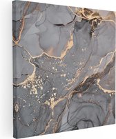 Artaza - Peinture sur toile - Art abstrait de Luxe de marbre avec de l' or - 40x40 - Klein - Photo sur toile - Impression sur toile