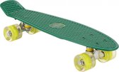 skateboard met ledverlichting 55,5 cm groen/lime