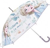 Frozen 2 paraplu junior 60 x 70 cm transparant/paars