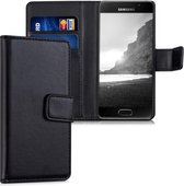 kwmobile telefoonhoesje geschikt voor Samsung Galaxy A3 (2016) - Hoesje met pasjeshouder in zwart - Wallet case