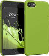 kwmobile telefoonhoesje voor Apple iPhone SE (2022) / SE (2020) / 8 / 7 - Hoesje met siliconen coating - Smartphone case in groene peper