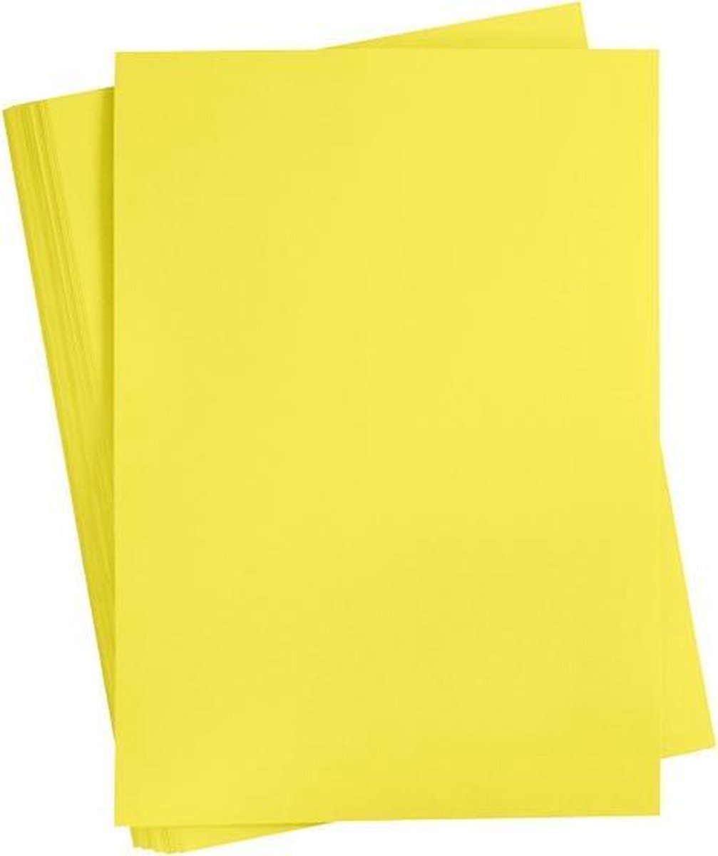 Afbeelding van product Colortime  karton A2 geel 100 vellen