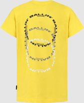 Ballin Amsterdam -  Jongens Slim Fit   T-shirt  - Geel - Maat 176