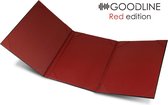 Goodline® - Luxe Metallic Rode Rapportmap / Diplomamap / Certificaat Mappen - 3x A4 - Red Edition