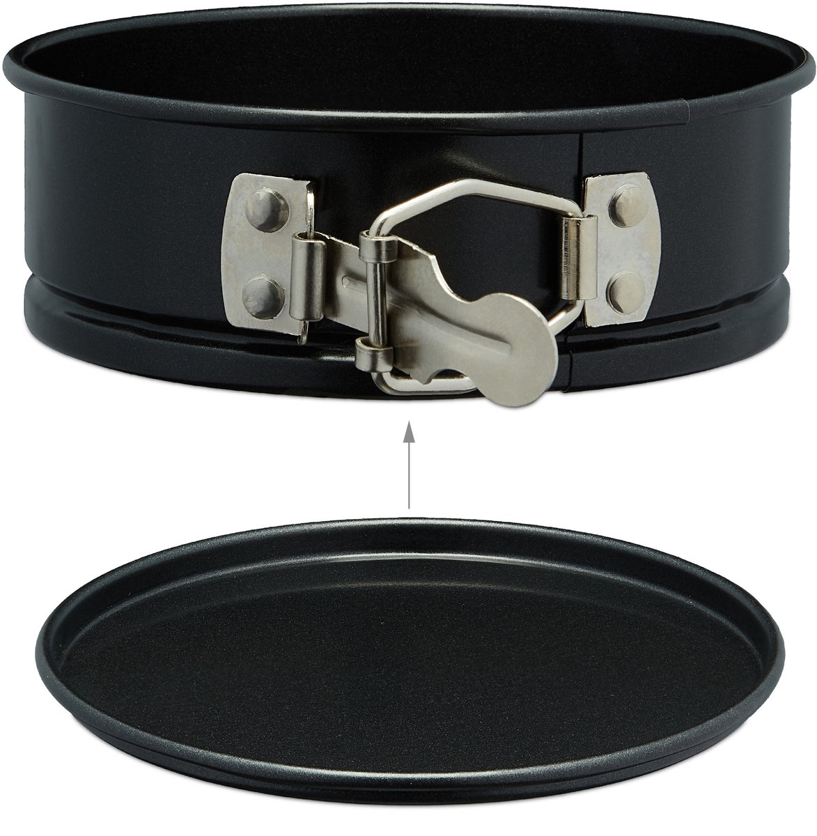 springvorm - klein - set van 5 - Ø 12 cm - rond - taartvorm - 250° C hittebestendig – foto 3