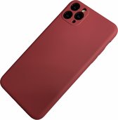 Apple iPhone 11 Pro - Silicone effen hoesje Tobias camellia - Geschikt voor