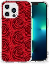 GSM Hoesje Apple iPhone 13 Pro Anti Shock Case met transparante rand Red Roses