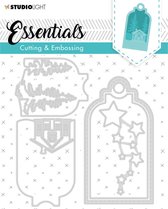 Studio Light Embossing Die Cut Stencil - Label Essential nr.320 - 133x143mm