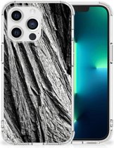 Étui pour téléphone avec nom Étui pour téléphone Apple iPhone 13 Pro avec écorce d'arbre à bord transparent