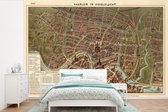 Behang - Fotobehang Plattegrond - Antiek - Haarlem - Breedte 360 cm x hoogte 240 cm - Stadskaart