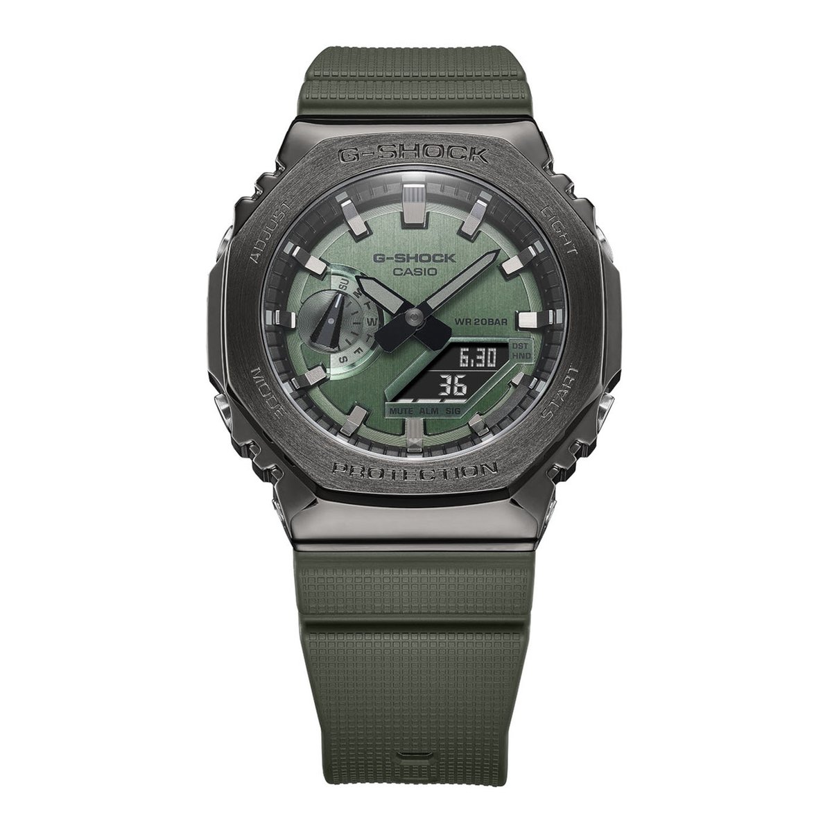 Casio G-Shock GM-2100B-3AER Horloge - Kunststof - Groen - Ø 42 mm