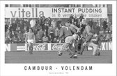 Walljar - Cambuur - Volendam '70 - Zwart wit poster met lijst