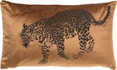 SULA - Kussenhoes met dierenprint 30x50 cm Tobacco Brown - bruin
