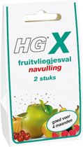 HGX fruitvliegjesval navulling -  2 x 20ml - effectieve bestrijdingsmiddel