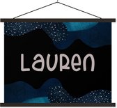 Porte-affiche avec affiche - Affiche scolaire - Lauren - Pastel - Fille - 40x30 cm - Lattes noires