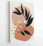 Canvas schilderij - Botanical and gold abstract wall arts vector collection. 2 -    – 1876883182 - 80*60 Vertical