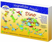 magneetpuzzel dino junior 310 x 165 mm hout groen 44-delig