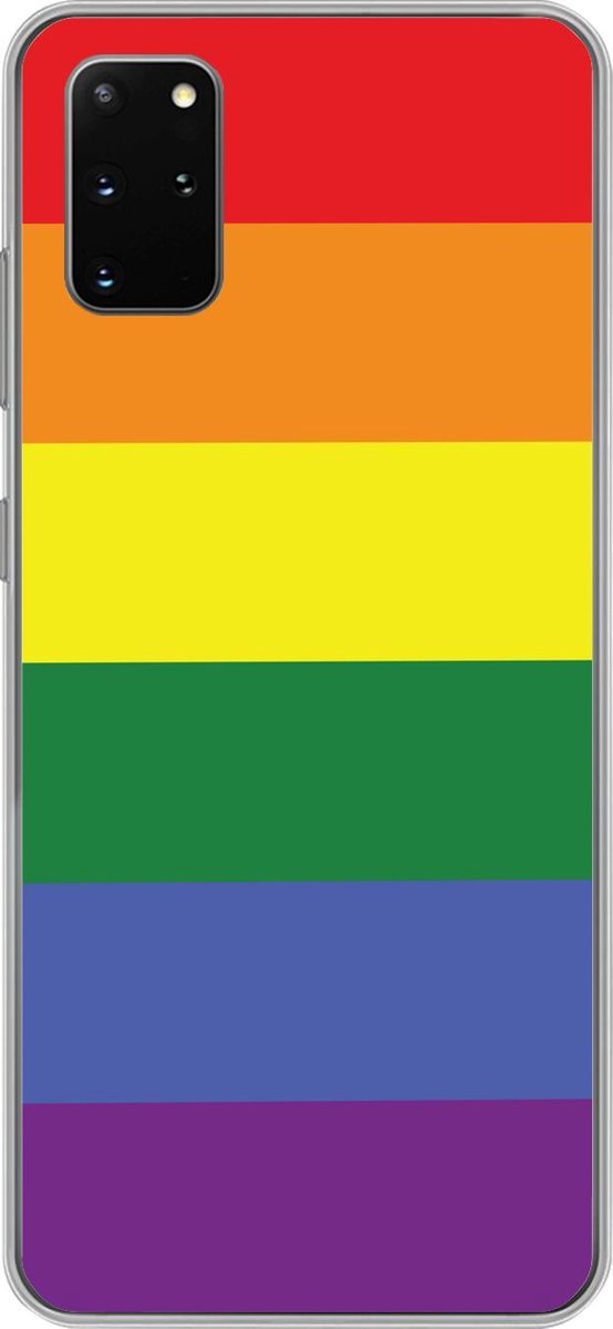 Telefoonhoesje Geschikt voor Samsung Galaxy S20 Plus hoesje - Regenboog - Pride - Regenboog Vlag - Siliconen Telefoonhoesje Telefoonhoesje