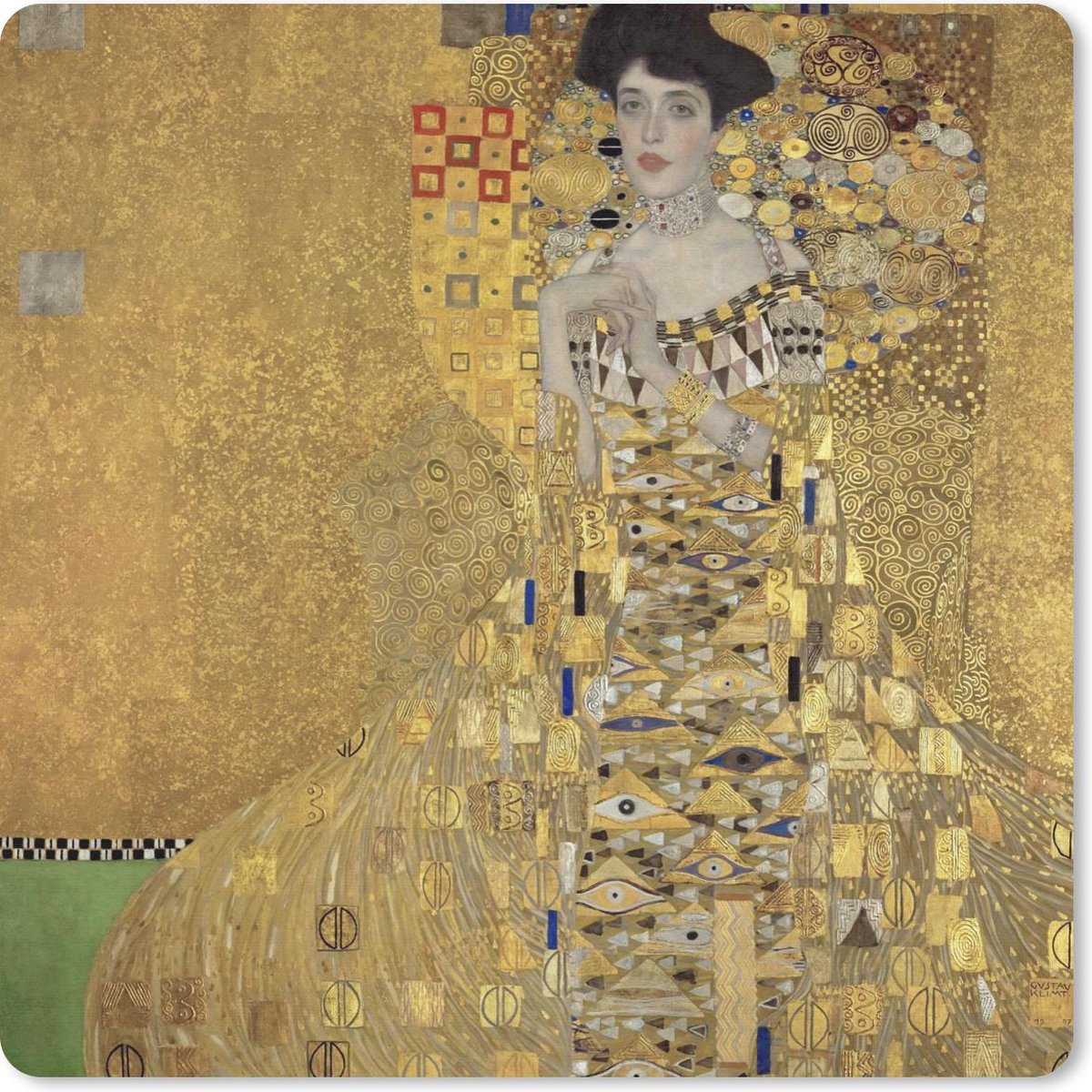 Muismat 30x30 cm - Mousepad Portret van Adèle Bloch-Bauer I - Gustav Klimt - Muismatten