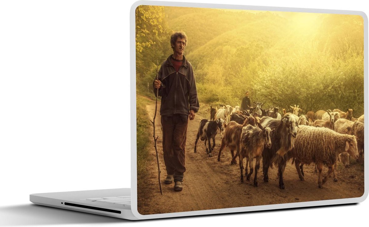 Afbeelding van product SleevesAndCases  Laptop sticker - 11.6 inch - Schaap - Herder - Weg