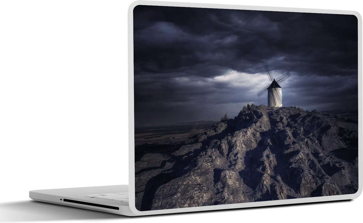 Afbeelding van product SleevesAndCases  Laptop sticker - 17.3 inch - Molen - Berg - Nacht