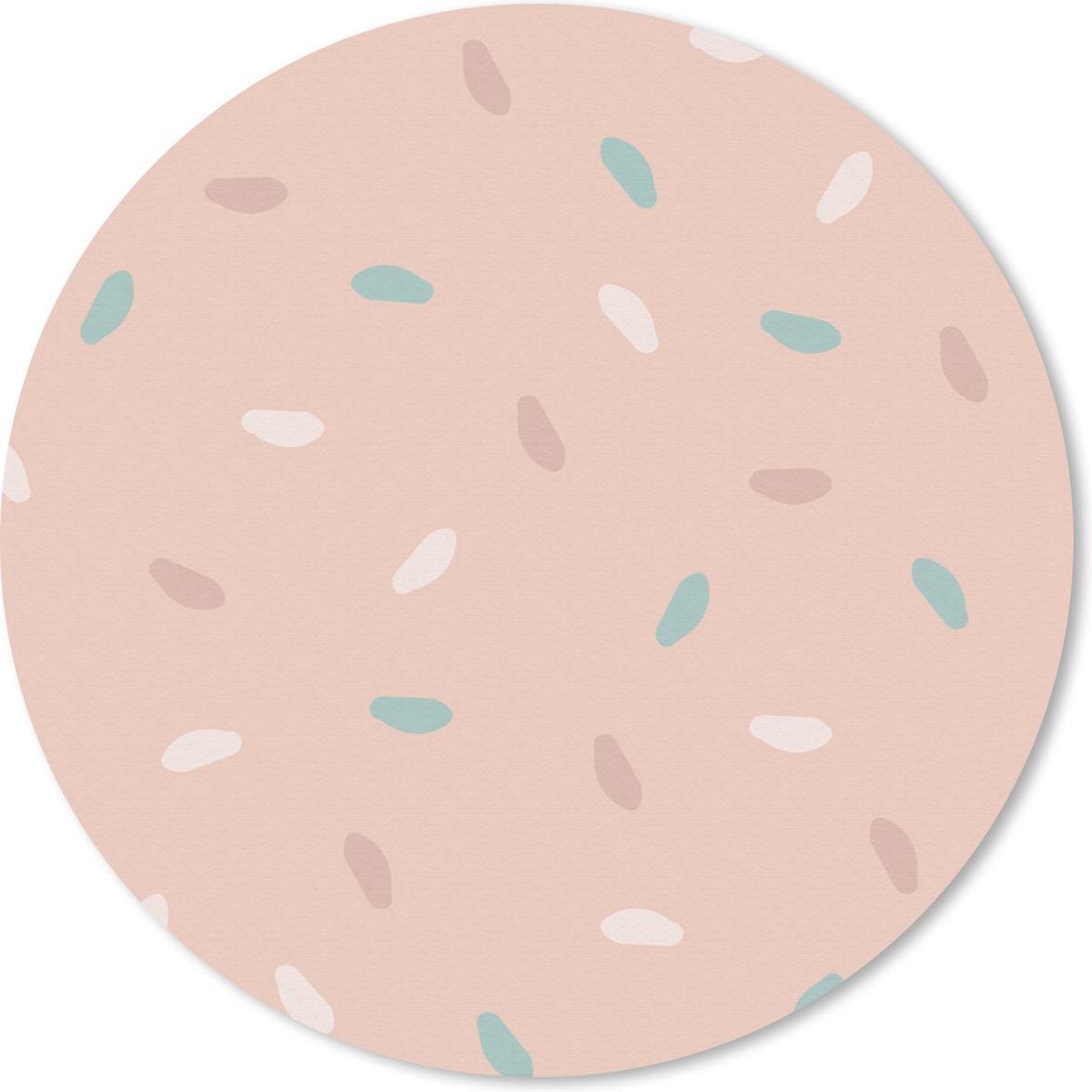 Muismat rond 20x20 cm - Mousepad Zomer - Patroon - Pastel - Ronde muismatten