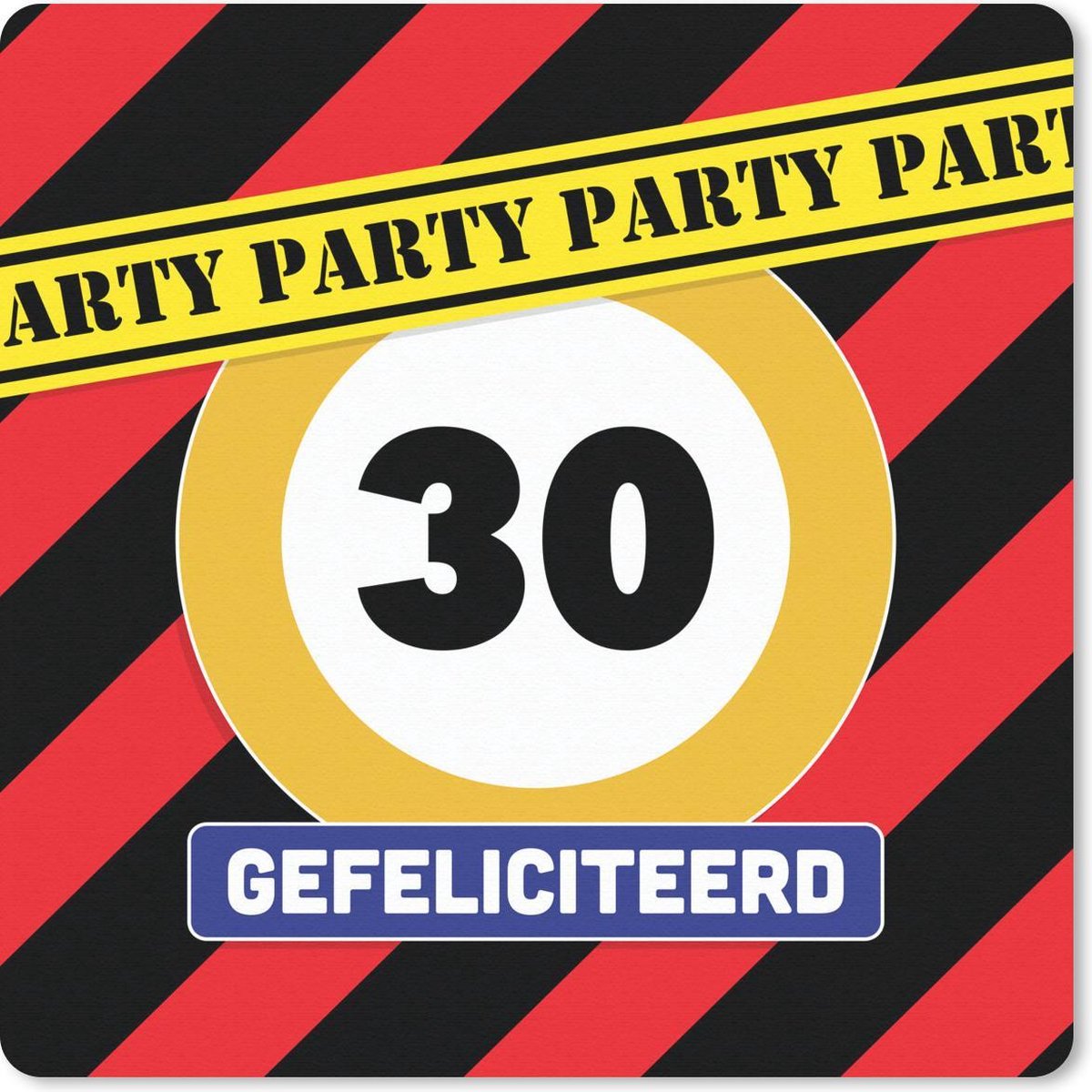 Muismat 30x30 cm - Mousepad Feest - Jubileum - 30 Jaar - Muismatten