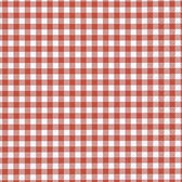 40x Serviettes de table à dîner/déjeuner avec imprimé damier rouge/blanc - Format 33 x 33 cm - 3 épaisseurs