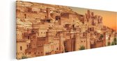 Artaza - Peinture sur toile - Kasbah Ait Ben Haddou City au Maroc - 120 x 40 - Groot - Photo sur toile - Impression sur toile