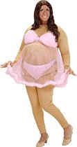 Widmann - Potloodventer & Travestiet Kostuum - Travestiet Vette Stripper Kostuum Man - roze,beige - One Size - Carnavalskleding - Verkleedkleding