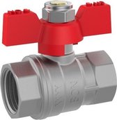 Kogelkraan 1/2 met aluminium vlinderhandgreep